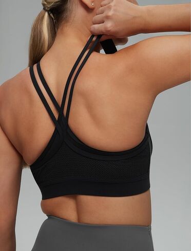 حمالة صدرية رياضية من Yvette Women Sports Bra مع Jacquard Back Panel and Cross Straps for Litness ، Gym in Saudi Arabia