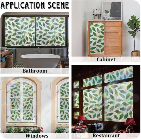 GORGECRAFT 39.4x17 Inch Colorful Mushroom Rainbow Window Privacy Film Snail 3D Stained Window Glass Covering Decorative Window Cling Non-Adhesive Static UV Resistant Decals Sticker for Room Home in Saudi Arabia