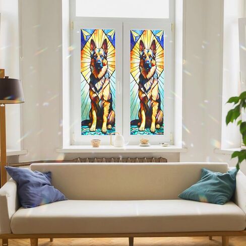 Peacock Stained Glass Window Film, Decorative Peacock Stained Glass Window Film, Peacock Stained Glass Window Film for Bathroom Shower Door Heat Anti UV in Kuwait