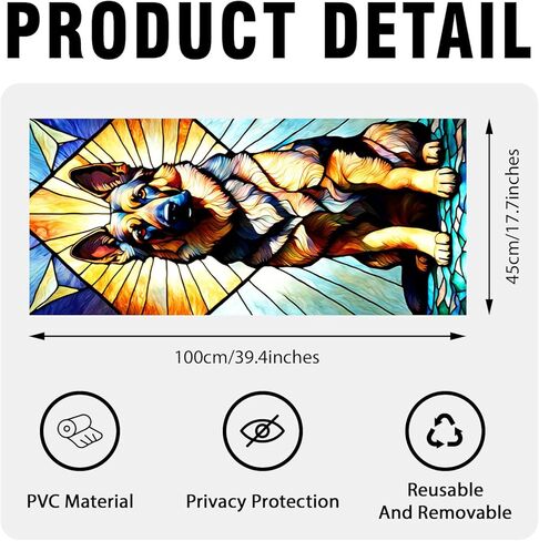 Peacock Stained Glass Window Film, Decorative Peacock Stained Glass Window Film, Peacock Stained Glass Window Film for Bathroom Shower Door Heat Anti UV in Kuwait