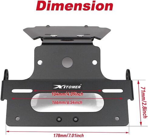 Xitomer Fender Eliminator Compatible with Water-Cooled Bonneville T100 2016-2022 Water Cooled Bonneville T120 Tail Tidy Motorcycle License Plate Holder with Tail Light/License Plate Light (Smoke) in Saudi Arabia