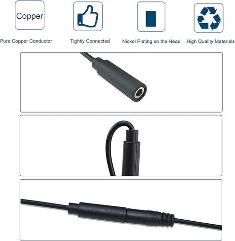 Single Short 0.3M/1FT 3.5mm 1/8" Male Plug to Bare Wire Open End Pigtail TS Mono 3.5mm 2 Pole Pigtail Extension for Audio Cable Repair in Kuwait