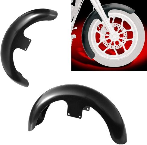 Green-L Black 21 "Wrap Front Fender Fit for Harley Touring Road Street Electra Glide Bagger Chopper Bobber 1997-2013 in Kuwait