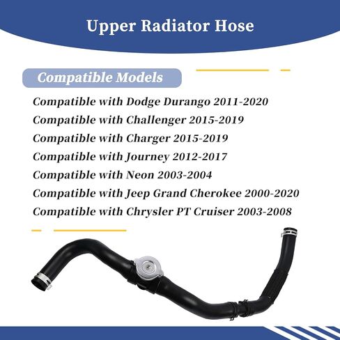 Upper Radiator Hose 5058394AA 5058394AB Compatible with Dodge Journey 2.4L 3.7L 2009 2010 2011 2012 2013 2014 2015 2016 2017 2018, 5058394AC 5058394AD 5058394AE in Saudi Arabia