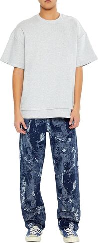 Forever 21 Men's Jacquard Abstract Mid-Rise Jeans in Saudi Arabia