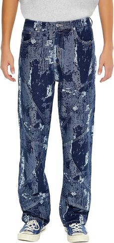 Forever 21 Men's Jacquard Abstract Mid-Rise Jeans in Saudi Arabia