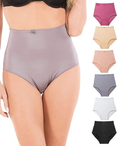 Barbra Lingerie عالية الخصر التحكم في الضوء الساتان تغطية كاملة in Kuwait