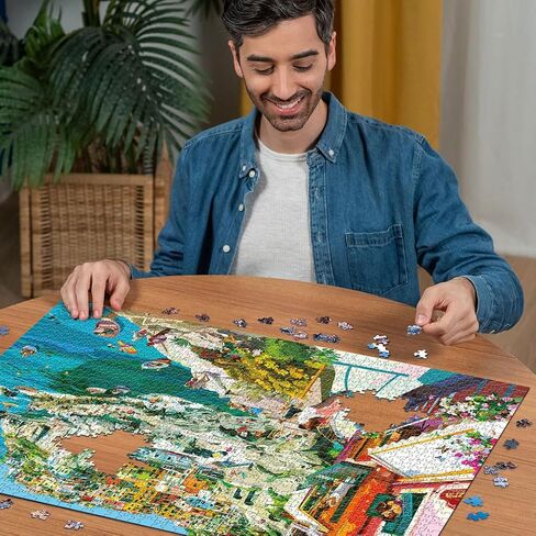Ravensburger Romance in Cinque Terre 1500 Piece Jigsaw Puzzle for Adults - 16953 - Every Piece is Unique, Softclick Technology Means Pieces Fit Together Perfectly in Saudi Arabia