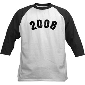 CafePress 2008 Year Vintage Baseball Jersey Kids Cotton Baseball Jersey, 3/4 Raglan Sleeve Shirt in Saudi Arabia