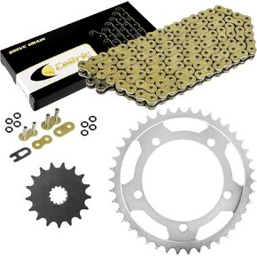 Caltric Golden O-Ring Drive Chain & Sprockets Kit Compatible with Suzuki 750 Gsx-R750 Gsxr750 2000-2005 in Saudi Arabia