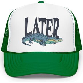 Later Gator Trucker Hat for Men & Women Foam Front Classic 5 Panel Mesh Snap Back in Kuwait