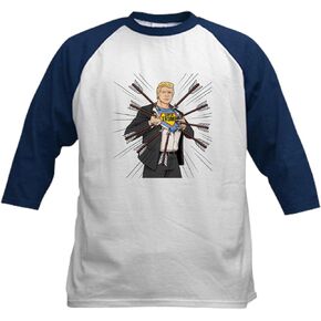 CafePress Super Trump Still Standing Kids Baseball T Shirt Kids Cotton Baseball Jersey, 3/4 Raglan Sleeve Shirt in Saudi Arabia