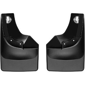 WeatherTech Custom No Drill Splash Guard MudFlaps for Chevrolet Silverado 1500 LTD, Silverado 1500 - Rear Pair (120098), Black in Saudi Arabia