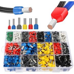 Lytool Double Wire Ferrule Kit 8-22 AWG, 750Pcs Dual Bootlace Ferrule Kit Wire Ferrules Twin Ferrules Connectors Wire Terminal Connector, Insulated Cord Pin End Terminal Great Assortment Ferrules Kit in Kuwait