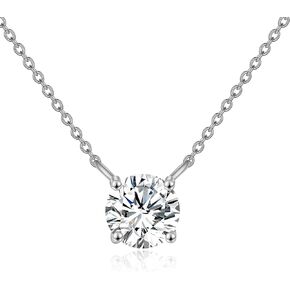 قلادة 14K الذهب مويسانيت 4-شرق 0.5CT-2CT مقطوعة مويسانيت سوليتير الماس قلادة القلادة للنساء ، والمواهي عيد ميلاد المجوهر in Kuwait