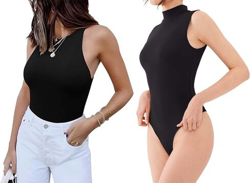Reoria Womens Sexy Sexyless High Neck Tops Tops Prodysits 2 قطعة in Saudi Arabia