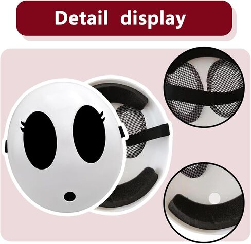 2Pcs Shy Guy Mask With Cloak - White Dream Anime Halloween Costume Cosplay Props Accessories in Kuwait