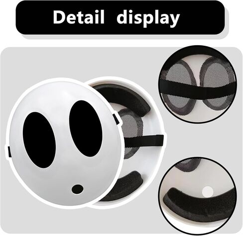 2Pcs Shy Guy Mask With Cloak - White Dream Anime Halloween Costume Cosplay Props Accessories in Kuwait