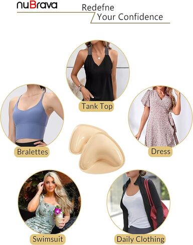 Ultra Push Up Pads Sticky Bra Fads إدراج | منصات حمالة الصدر اللاصقة على الوجهين | صدرية ملتصقة بالذات لصالح حمالات الصدر الرياضية in Kuwait