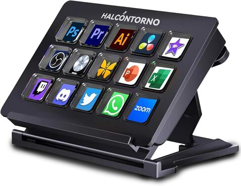 HALCONTORNO Stream Dock N3E - Steam Deck with 3 Knobs for PC Mac, Wired Live Streaming Controller for Content Creators Gamers, Programmable Macro Keyboard, Gaming Setup Accessories, OBS Studio YouTube in Kuwait