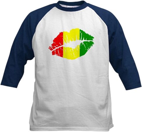 Cafepress Guinea Flag Country Native Ancestball Jersey Kids Cotton Baseball Jersey ، 3/4 Raglan Sleeve Shirt in Saudi Arabia