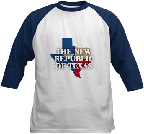 Cafepress the New Republic of Texas Kids Baseball T Shirt Kids Cotton Baseball Jersey ، 3/4 Raglan Sleeve Shirt in Saudi Arabia