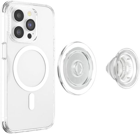 PopSockets Plant-Based Round Phone Grip Compatible with MagSafe, Adapter Ring Included, Phone Holder, Eco-Friendly, Wireless Charging Compatible - Blue in Saudi Arabia