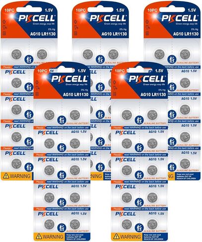 PKCELL LR1130 Battery LR54 AG10 389 390 Button Cell Battery 1.5V Alkaline Button Batteries (10 Count (Pack of 1)) in Saudi Arabia