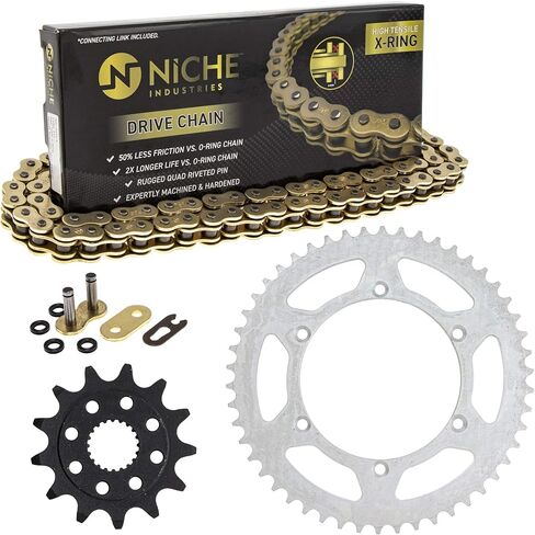 NICHE Drive Sprocket Chain Combo for Kawasaki KX250F Front 13 Rear 50 Tooth 520V-X X-Ring 114 Links in Saudi Arabia