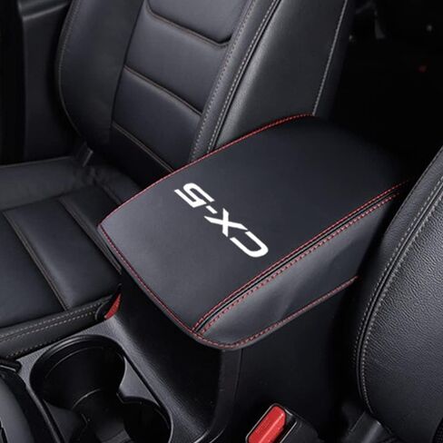 BOYOUS Car Armrest Cover Waterproof Center Console Pad Covers Scratch Resistance Full Protection Console Leather Arm Rest Protector fit for Mazda CX-5 2018-2025（Carbon Fiber） in Kuwait