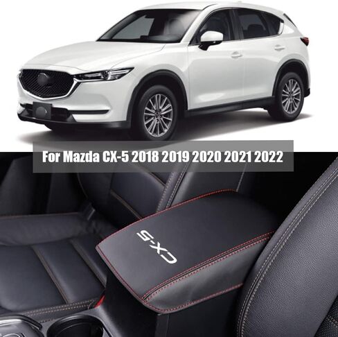 BOYOUS Car Armrest Cover Waterproof Center Console Pad Covers Scratch Resistance Full Protection Console Leather Arm Rest Protector fit for Mazda CX-5 2018-2025（Carbon Fiber） in Kuwait