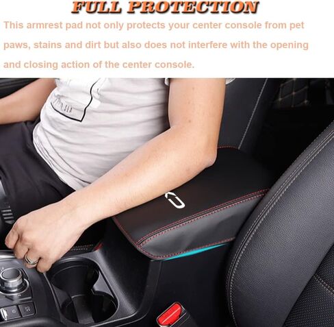 BOYOUS Car Armrest Cover Waterproof Center Console Pad Covers Scratch Resistance Full Protection Console Leather Arm Rest Protector fit for Mazda CX-5 2018-2025（Carbon Fiber） in Kuwait