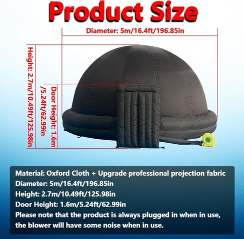 SAYOK Portable Inflatable Planetarium Projection Dome Tent for School with Air Blower and PVC Floor Mat in Kuwait
