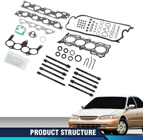 PIT66 Head Gasket Set Bolts متوافقة مع Honda Accord 2.4L 2003-2005 ، FIT Honda Element 2.4L 2003-2006 HS26243PT ES71333 in Saudi Arabia