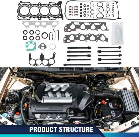 PIT66 Head Gasket Set Bolts متوافقة مع Honda Accord 2.4L 2003-2005 ، FIT Honda Element 2.4L 2003-2006 HS26243PT ES71333 in Saudi Arabia