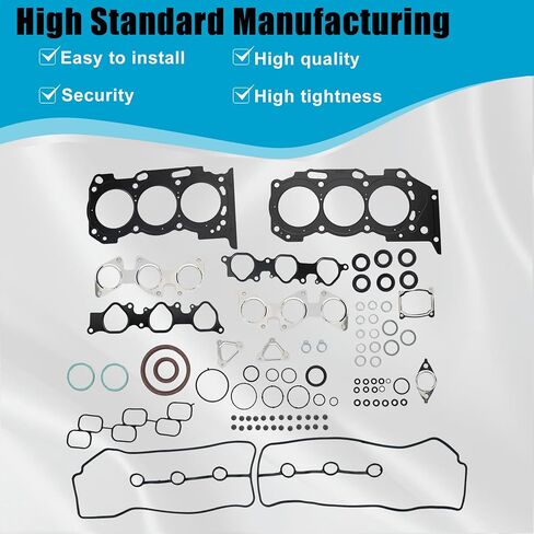 Gxarts Engine MLS Cylinder Head Gasket مجموعة HS26290PT متوافقة مع Toyota Tacoma 4runner FJ Cruiser Tundra 4.0L DoHC 1GRFE 2003-2011 HGS969 HS26330PT HS54462 in Saudi Arabia