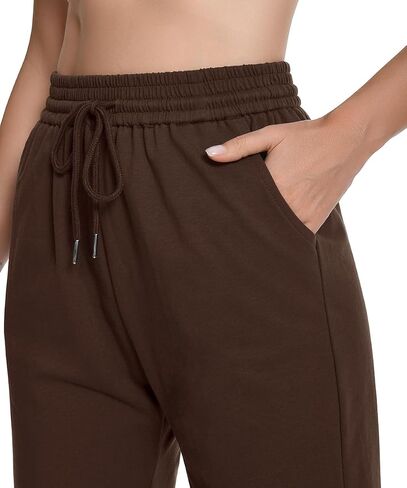 Auriviz Womens Sweat Shorts Loose Comfy Long Drawstring Lounge Bermuda Shorts with 3 Pockets in Saudi Arabia