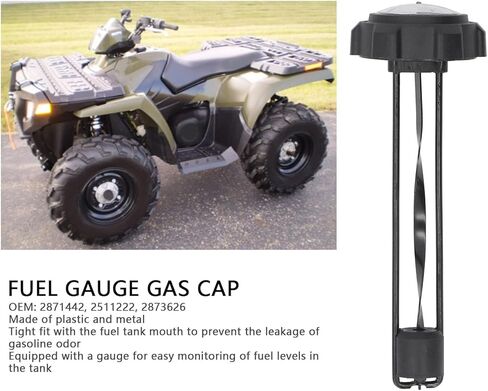 Fuel Gauge Gas Cap with Gauge Replacement for Polaris Trail 330, Magnum 330, ATP 330 ATVs, fits Sportsman 400 1996-1997, OE 2871442 2511222 2873626 in Saudi Arabia