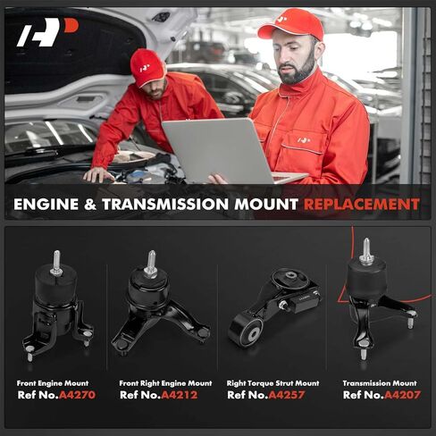 A-Premium 4PCS Engine Motor Mount and Transmission Mount and Torque Strut Mount Set Compatible with Toyota Sienna 2004 2005 2006 V6 3.3L, FWD Automatic Transmission, Replace# 123610A080, 123630A081 in Saudi Arabia