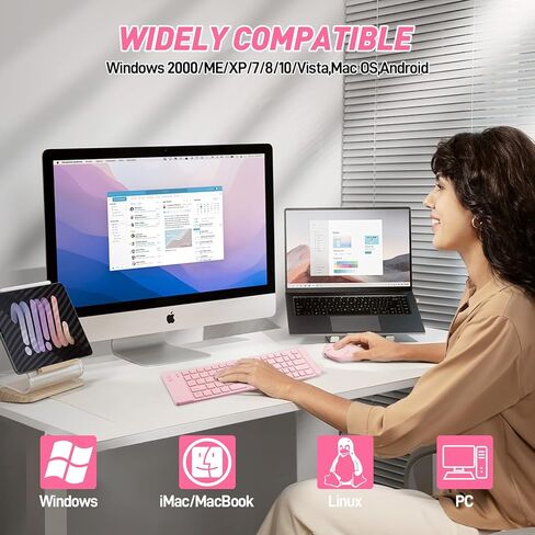 Mini Rechargeable Foldable Bluetooth Keyboard and Mouse Combo, Portable (Sync Up to 3 Devices), Ultra-Slim Travel Folding Keyboard for iPhone iPad Mac Android Windows iOS（Silvery White） in Kuwait