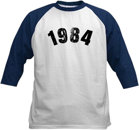 CafePress 1984 Year Vintage Baseball Jersey Kids Cotton Baseball Jersey, 3/4 Raglan Sleeve Shirt in Saudi Arabia