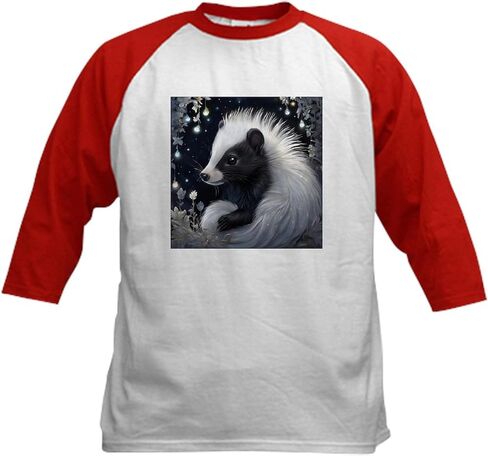 Cafepress لطيف طفل الظربان الأطفال البيسبول تي شيرت الأطفال القطن القطن جيرسي ، 3/4 قميص الأكمام راجلان in Saudi Arabia