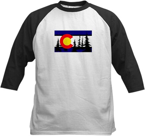 CafePress Colorado Kids Baseball Jersey Kids Cotton Baseball Jersey, 3/4 Raglan Sleeve Shirt in Saudi Arabia
