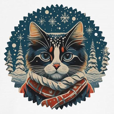 Cafepress Christmas Cat ، Cat Winter Baseball Jersey Kids Cotton Baseball Jersey ، 3/4 Raglan Sleeve Shirt in Saudi Arabia
