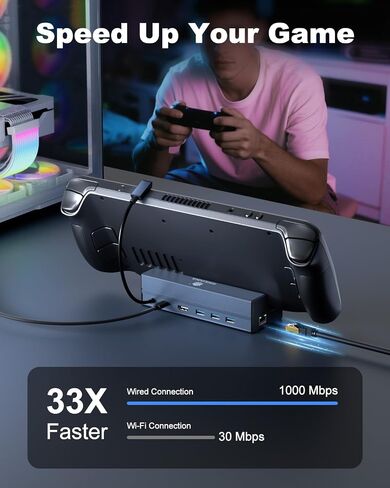 USB C to Ethernet Adapter 2.5G, 2500/1000/100/10Mbps, Driver Free to Gigabit Ethernet LAN Network Dock, RJ45 LAN Network Dongle Compatible for MacBook Pro/Air, iPhone 16 Pro/Max, iPad, XPS in Kuwait