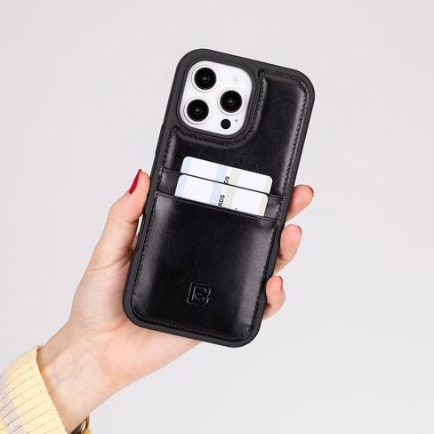 Bouletta متوافق مع iPhone 15 Promax Case مع حامل البطاقة - جلد أصلي ، وقائي ، وحالة هاتفية نحيفة ، وحاملين لبطاقات ، وحظر RFID 6.7 بوصة ، والرمادي in Kuwait