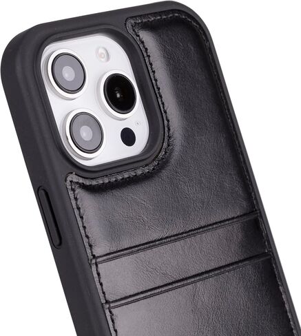 Bouletta متوافق مع iPhone 15 Promax Case مع حامل البطاقة - جلد أصلي ، وقائي ، وحالة هاتفية نحيفة ، وحاملين لبطاقات ، وحظر RFID 6.7 بوصة ، والرمادي in Kuwait