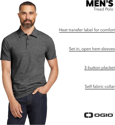 Ogio للجنسين فقي Polo | قميص بولو فتيل الرطوبة للرجال والنساء ، قميص غير رسمي ، ملابس رياضية للجولف in Saudi Arabia