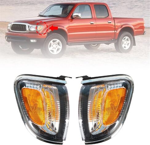 Parking/Side Marker Light Electroplated Frame of Corner Light Replacement for Tacoma 2001 2002 2003 2004 8161004090C0 8162004090C0 (Pair) in Saudi Arabia