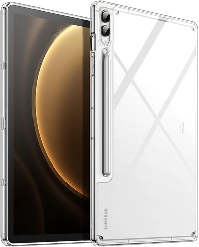 JETech Clear Case for Samsung Galaxy Tab S9 11-Inch, Anti-Yellowing Transparent Shockproof Slim Tablet Cover with Hard PC Back and Soft TPU Bumper, Support S Pen Wireless Charging (Clear) in Kuwait